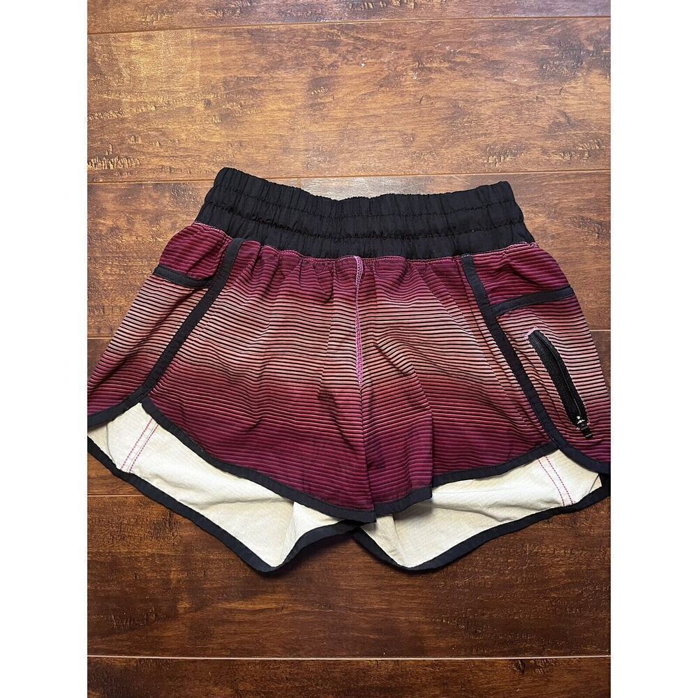 Lululemon Speed Short Simply Radiant Pink Paradise Black Size 4